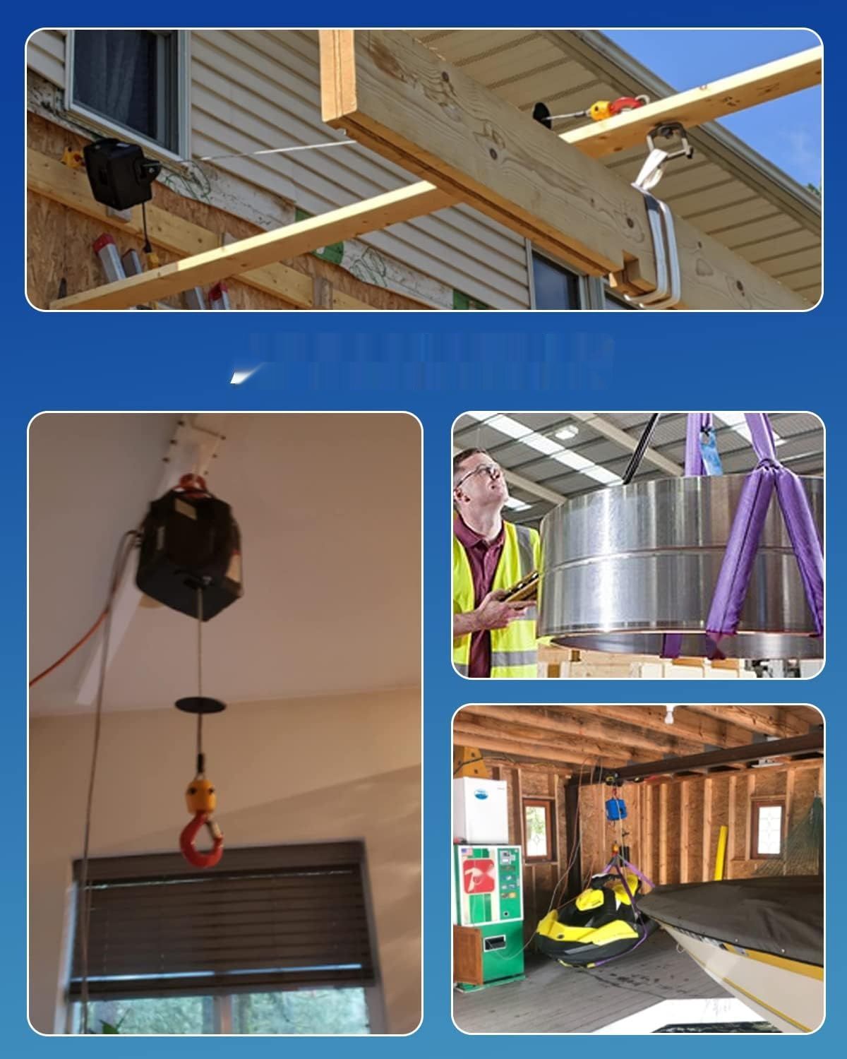 Uszkodzony NEWTRY Elektryczna Wciągarka 230 V z Bezprzewodowym Pilotem 500 kg