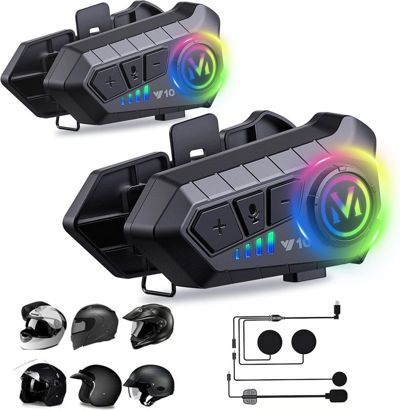 Zestaw słuchawkowy do hełmu motocyklowego Bluetooth z mikrofonem Interkom