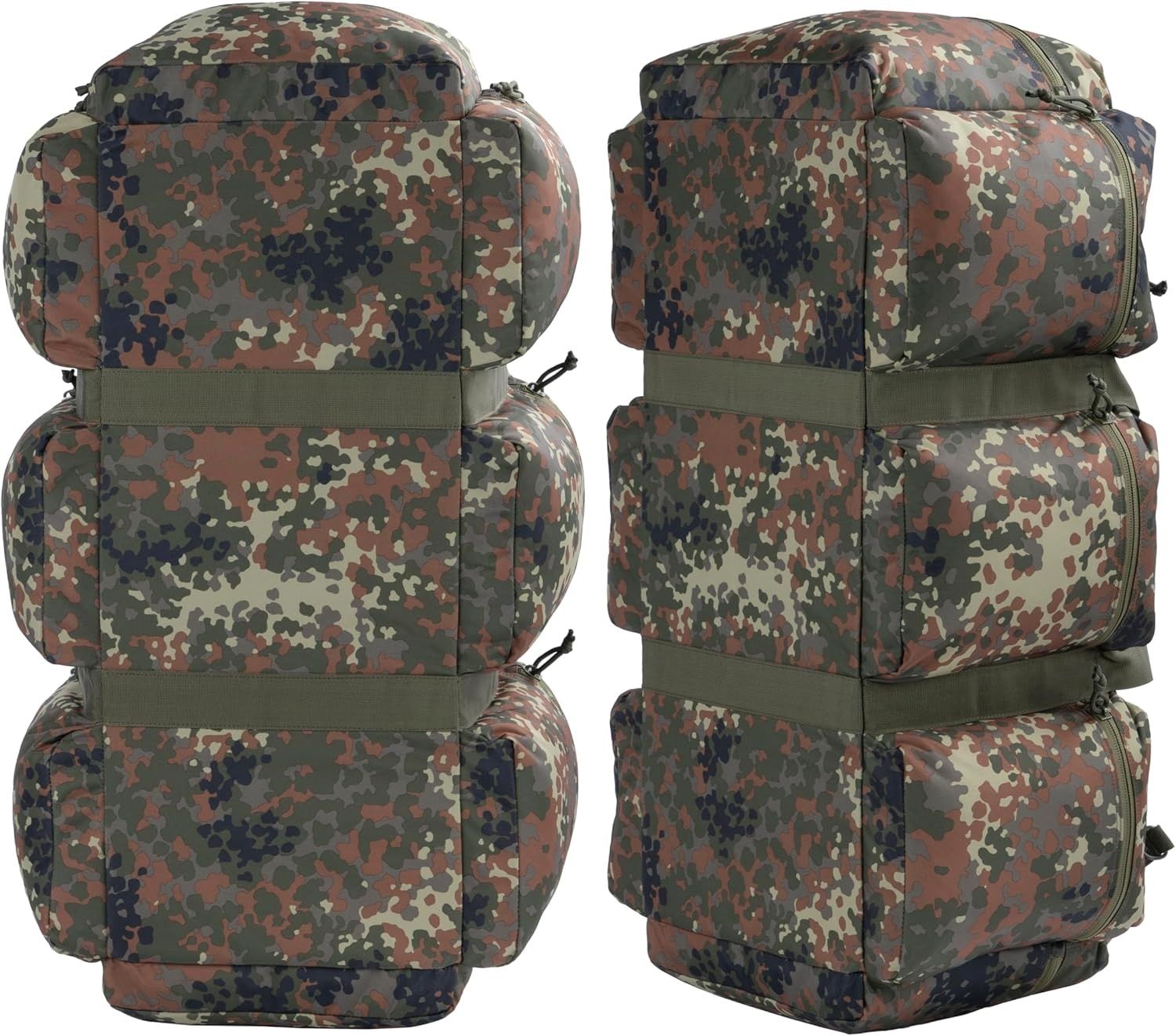 Backferry Duża torba wojskowa 100L, Camo Flecktarn, Plecak