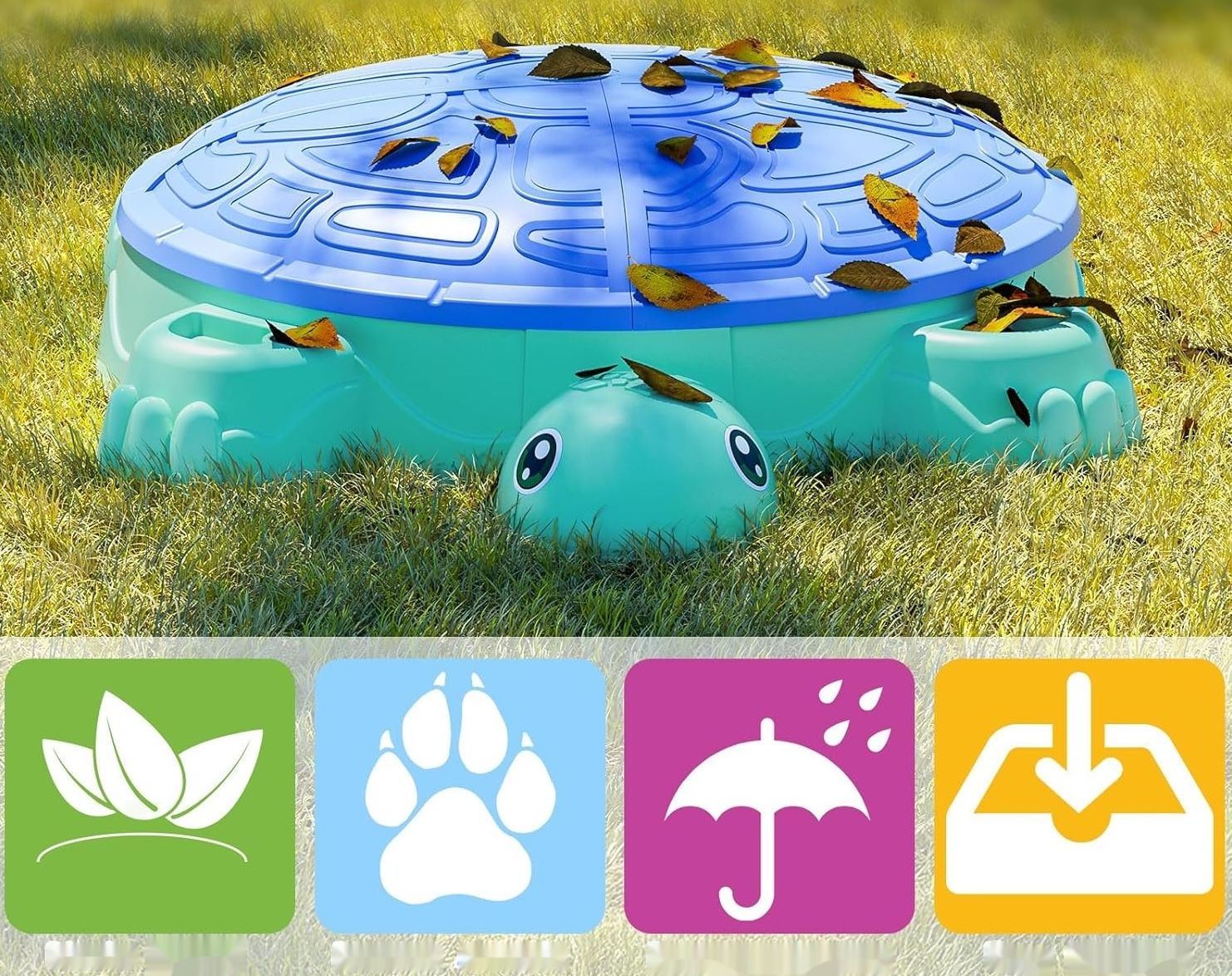 Tortuga Piaskownica dla Dzieci (Niebieski)