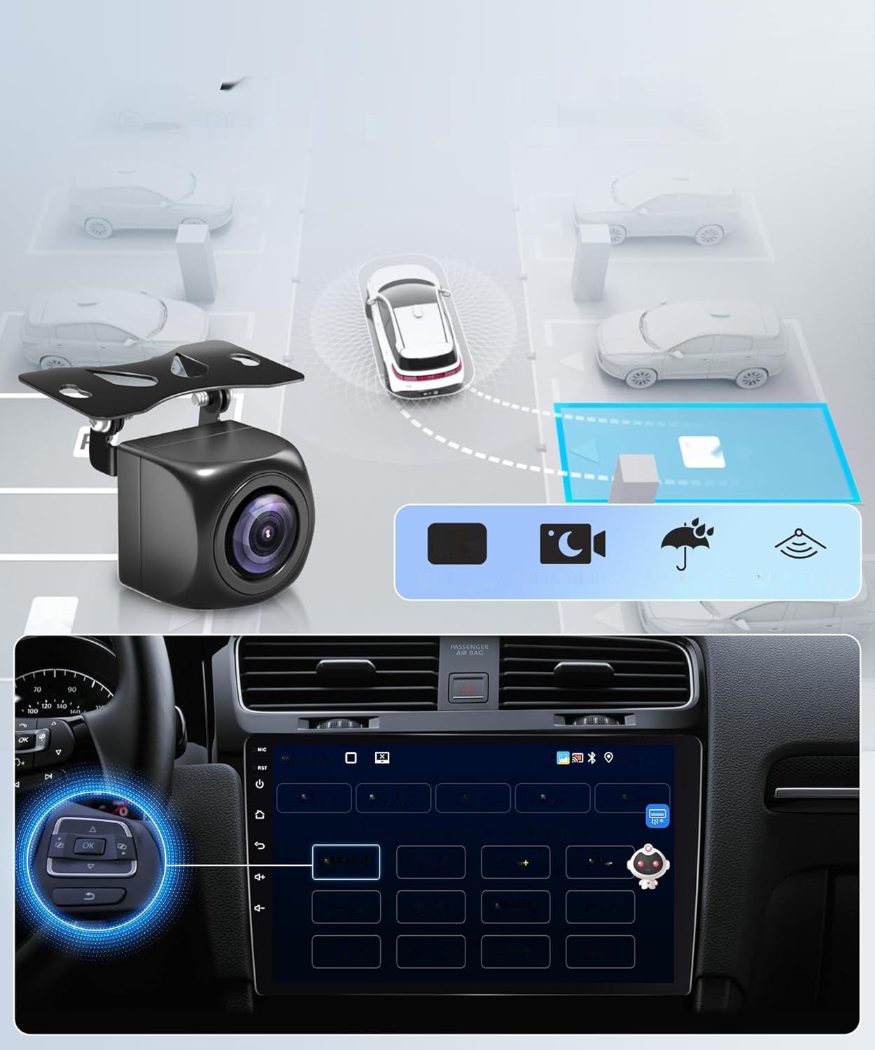 Bezprzewodowy Carplay Radio Samochodowe 2 Din do Seat Ibiza 6j IV 9&quot;