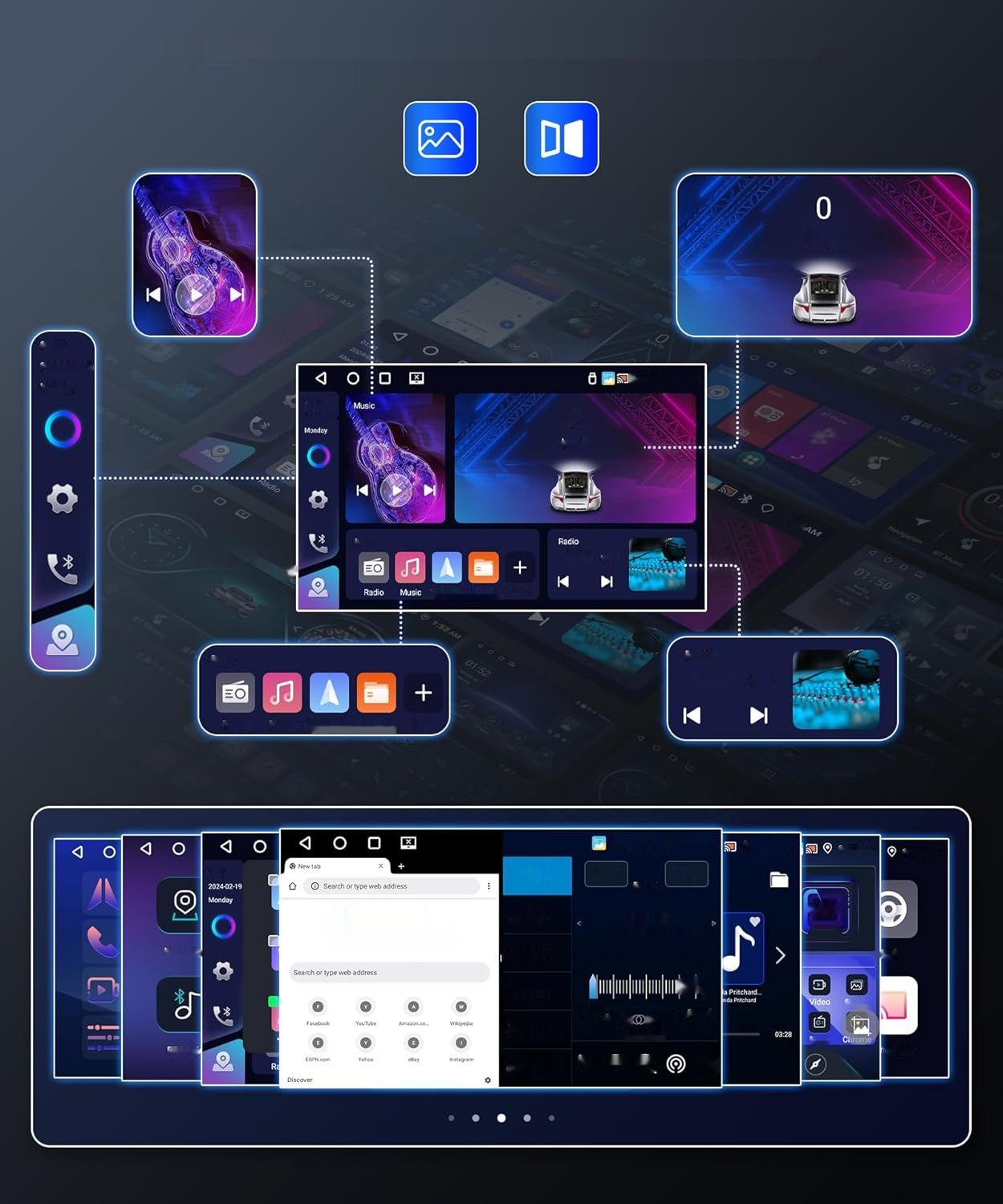 2G+64G Bezprzewodowy Carplay Android 13 Radio Samochodowe do Mercedes Benz