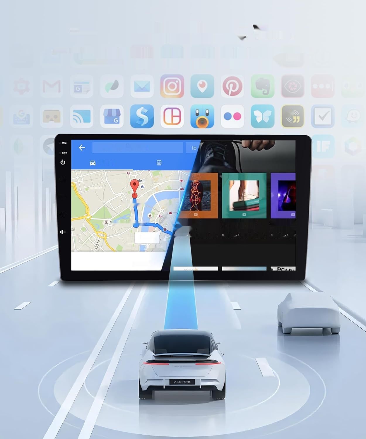 Bezprzewodowy Carplay Radio Samochodowe 2 Din do Seat Ibiza 6j IV 9&quot;