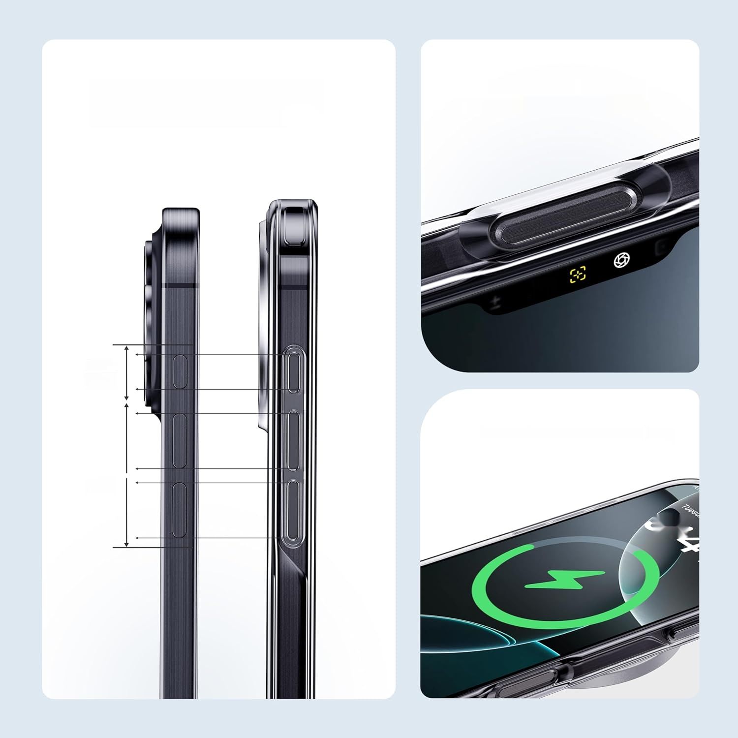 CASEKOO Crystal Clear Etui do iPhone 16 Pro