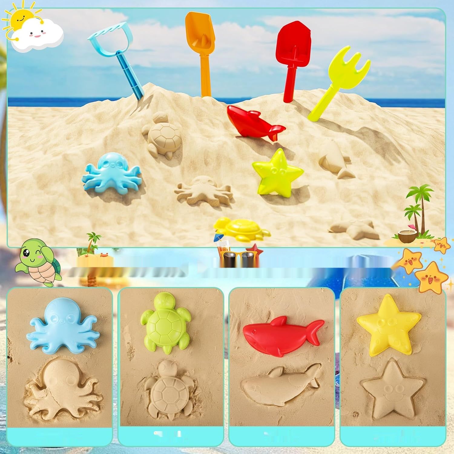 Tortuga Piaskownica dla Dzieci (Niebieski)