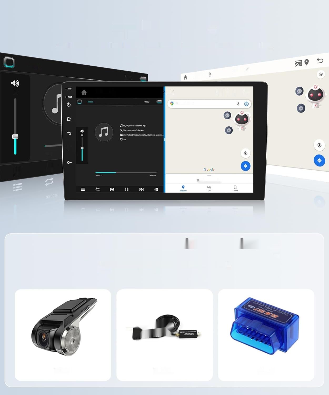 Bezprzewodowy Carplay Radio Samochodowe 2 Din do Seat Ibiza 6j IV 9&quot;