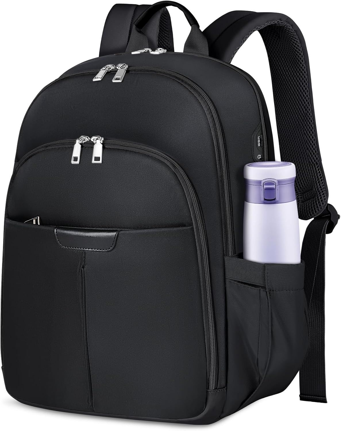 NEWHEY Plecak przenośny dla kobiety, plecak na laptopa 15,6 cala z portem USB