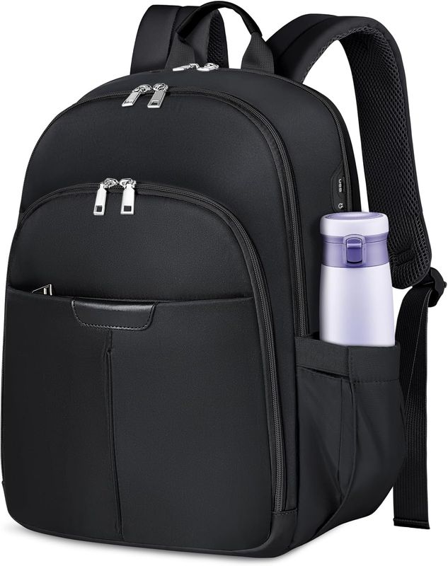 NEWHEY Plecak przenośny dla kobiety, plecak na laptopa 15,6 cala z portem USB