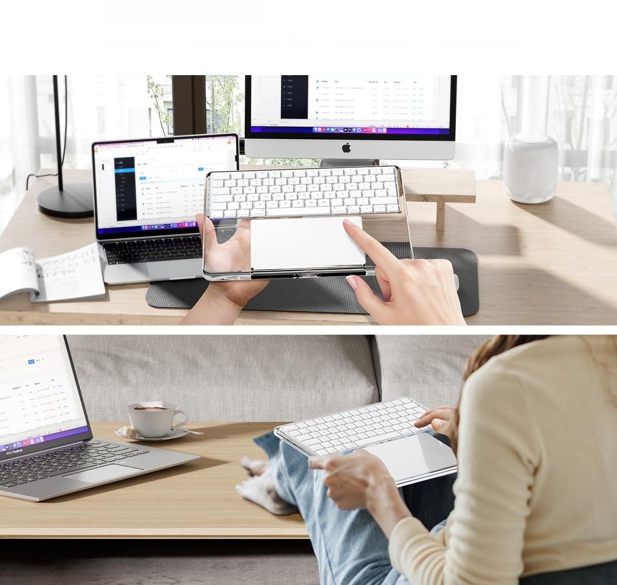 Podstawka akrylowa do klawiatur Apple Magic 2/3 gen i gładzików Magic.