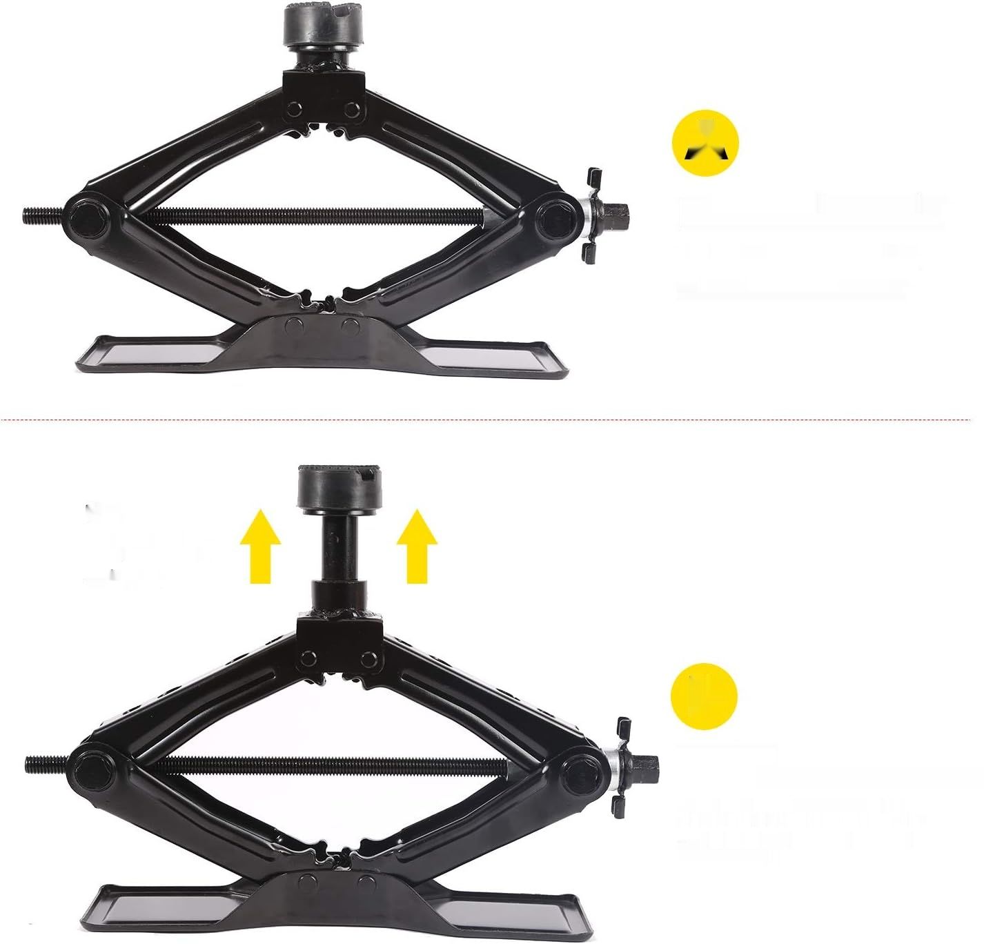 Podnośnik nożycowy, udźwig 1,8 tony, maks. wysokość 419 mm.