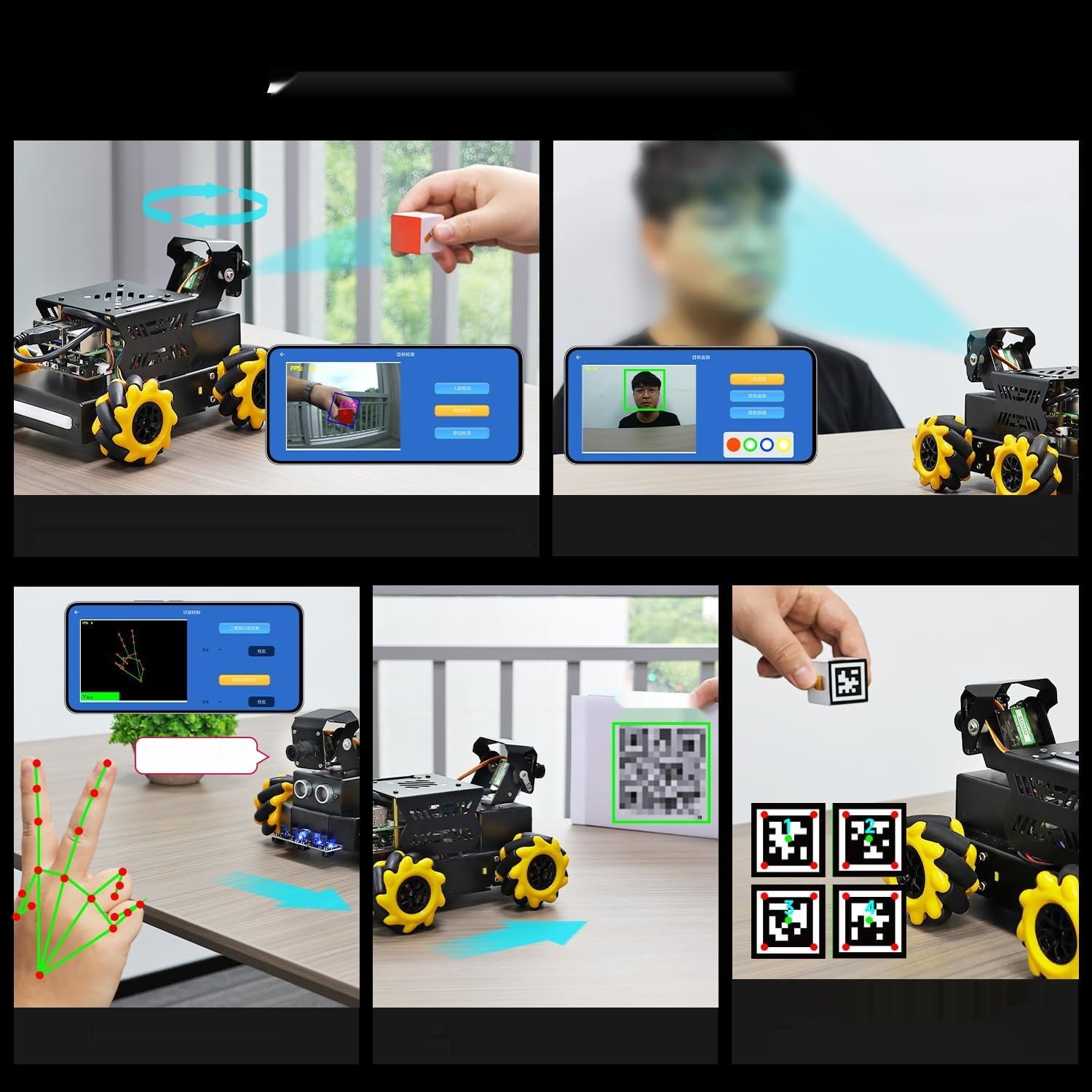 Yahboom Zestaw Samochodowy Robot dla RPi-5 Wspiera Ros2 Humble Version