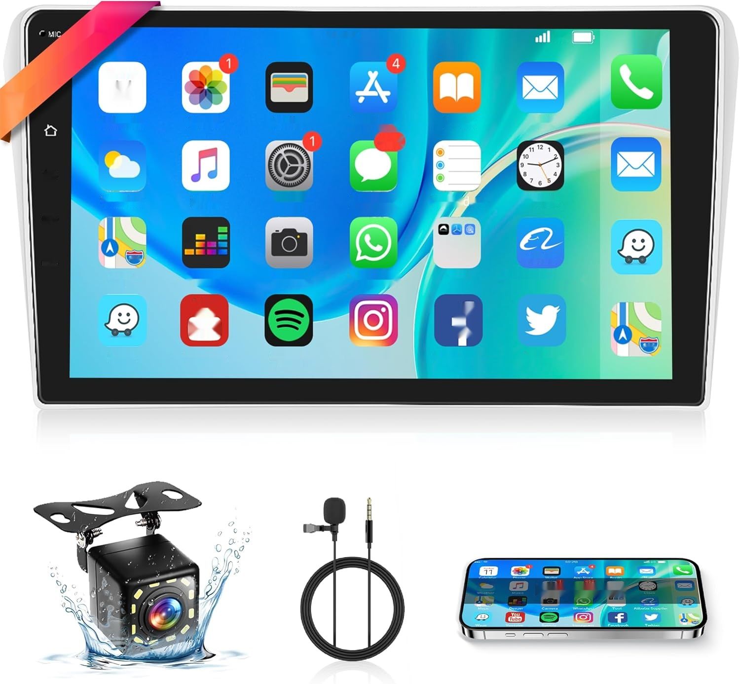 Rimoody Autoradio 2 Din z GPS Navi dla Toyota Avensis 2002-2008