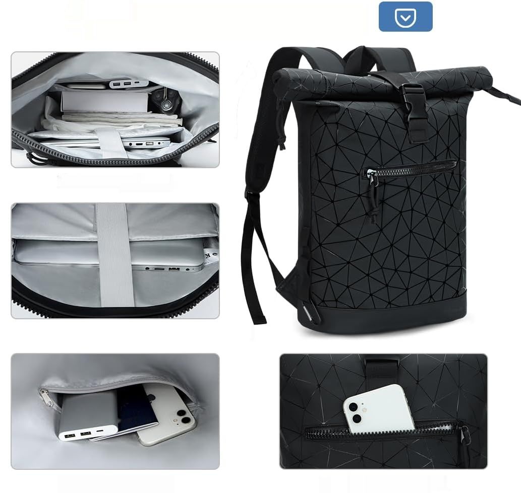 Lekeinchi Składany Plecak, Wodoodporny na Laptopa 17 Calowego