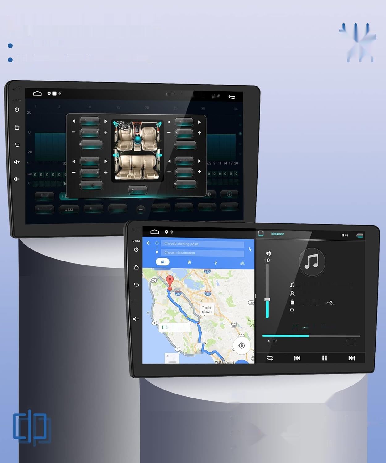 Rimoody Autoradio 2 Din z GPS Navi dla Toyota Avensis 2002-2008