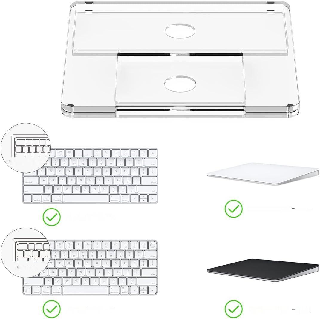 Podstawka akrylowa do klawiatur Apple Magic 2/3 gen i gładzików Magic.