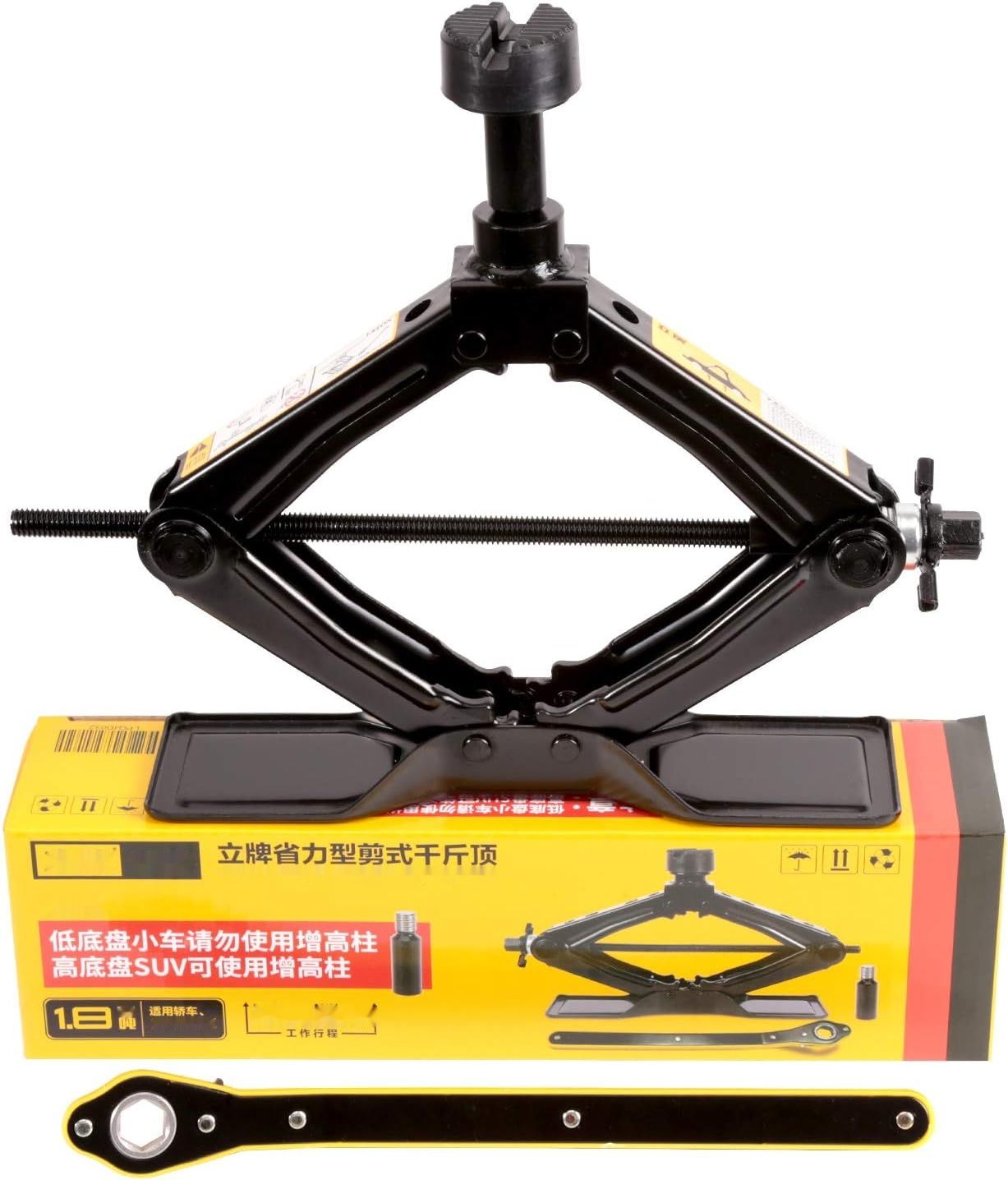 Podnośnik nożycowy, udźwig 1,8 tony, maks. wysokość 419 mm.