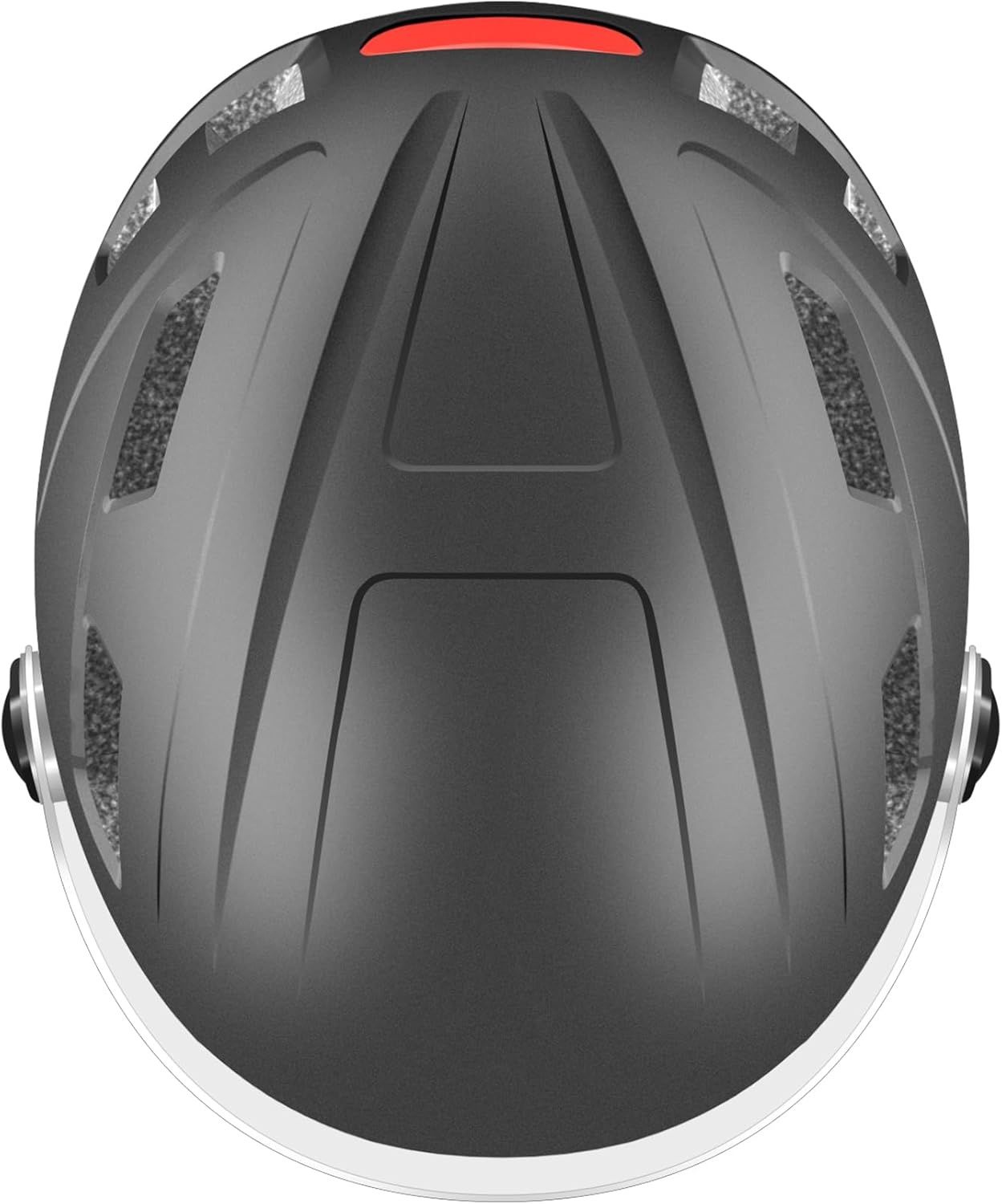 Kask rowerowy z magnetycznym wizjerem, zdejmowaną osłoną, czarny