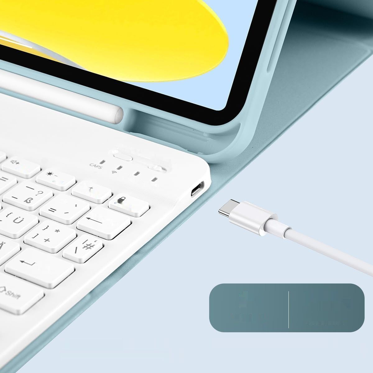 Etui Laetass z klawiaturą do iPada 10 generacji 10,9 cala 2022