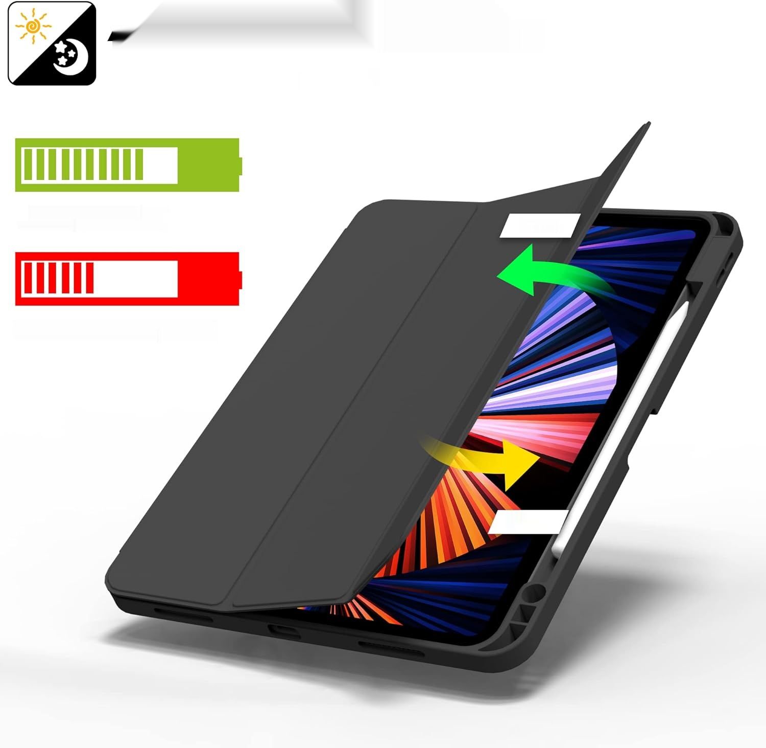 ZOYU etui na iPad Pro 12,9 cala 6./5./4 generacji, czarne