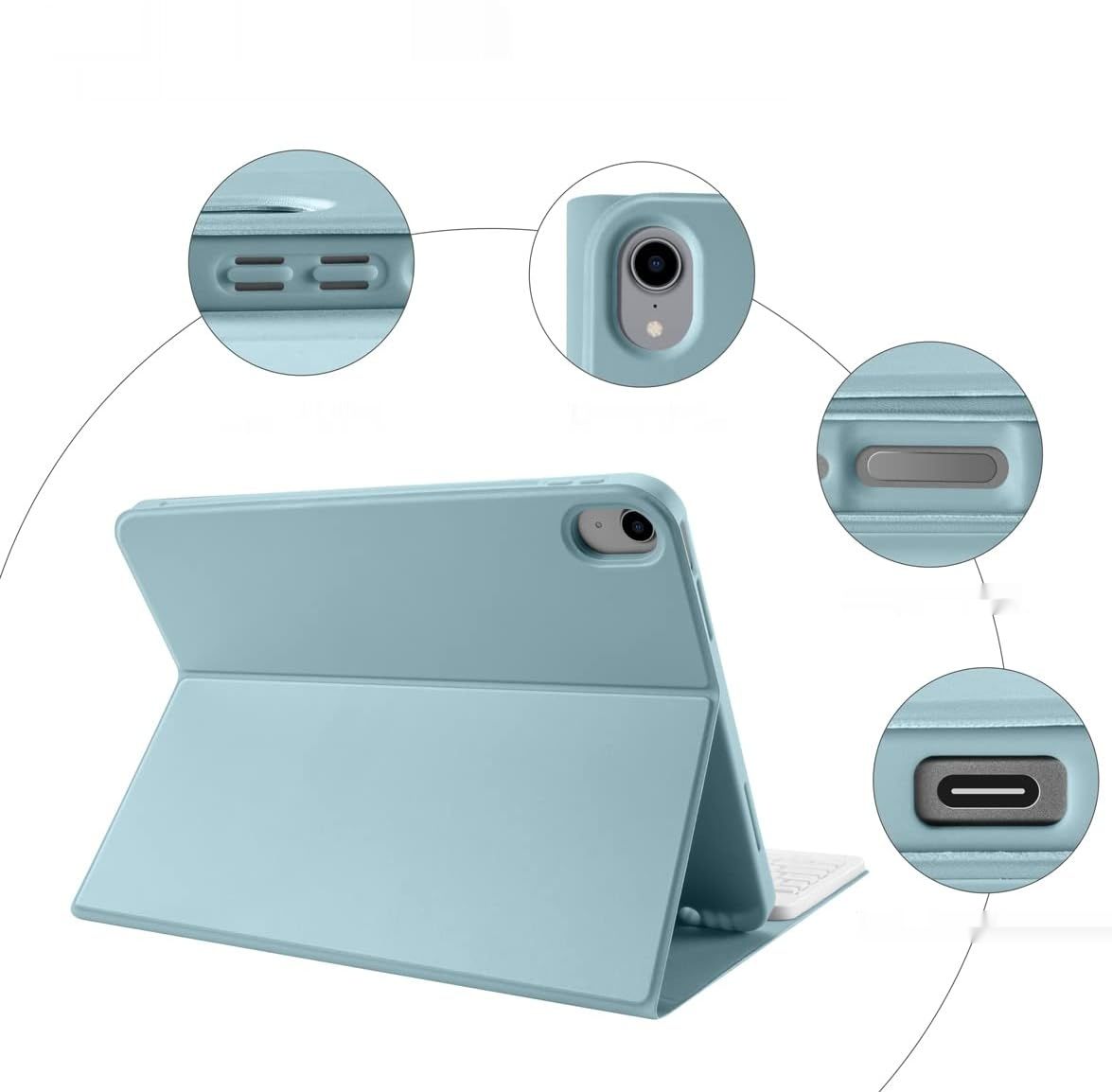 Etui Laetass z klawiaturą do iPada 10 generacji 10,9 cala 2022