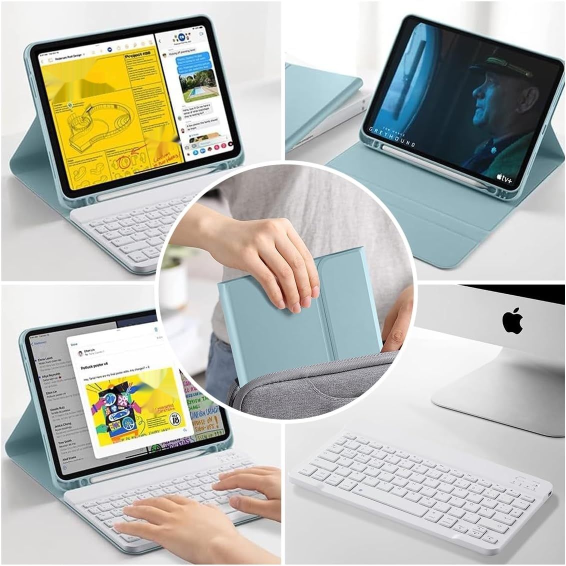 Etui Laetass z klawiaturą do iPada 10 generacji 10,9 cala 2022