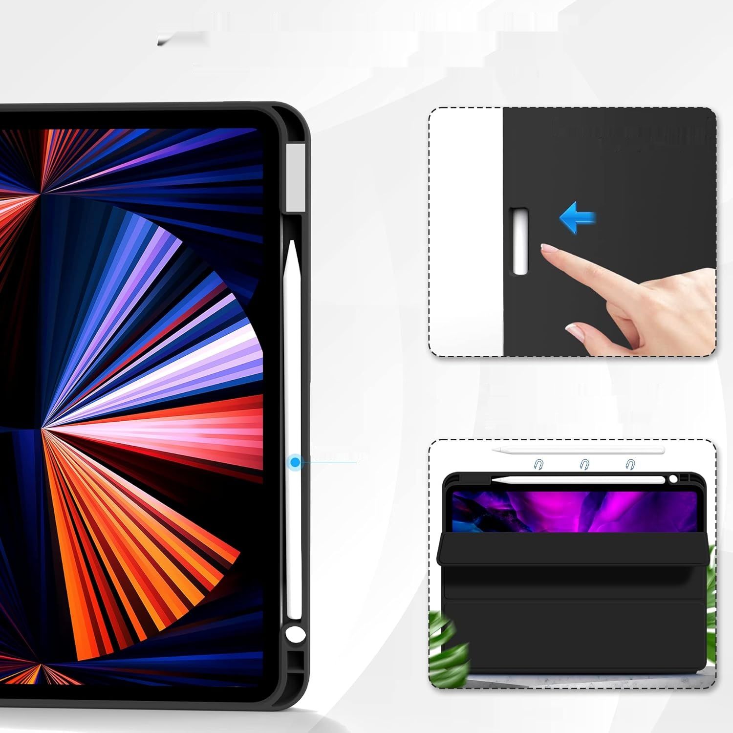 ZOYU etui na iPad Pro 12,9 cala 6./5./4 generacji, czarne