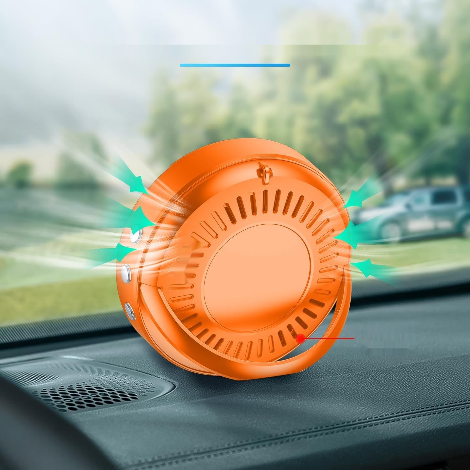 Gedsffati Przenośny czujnik CO detektor czadu, pomarańczowy