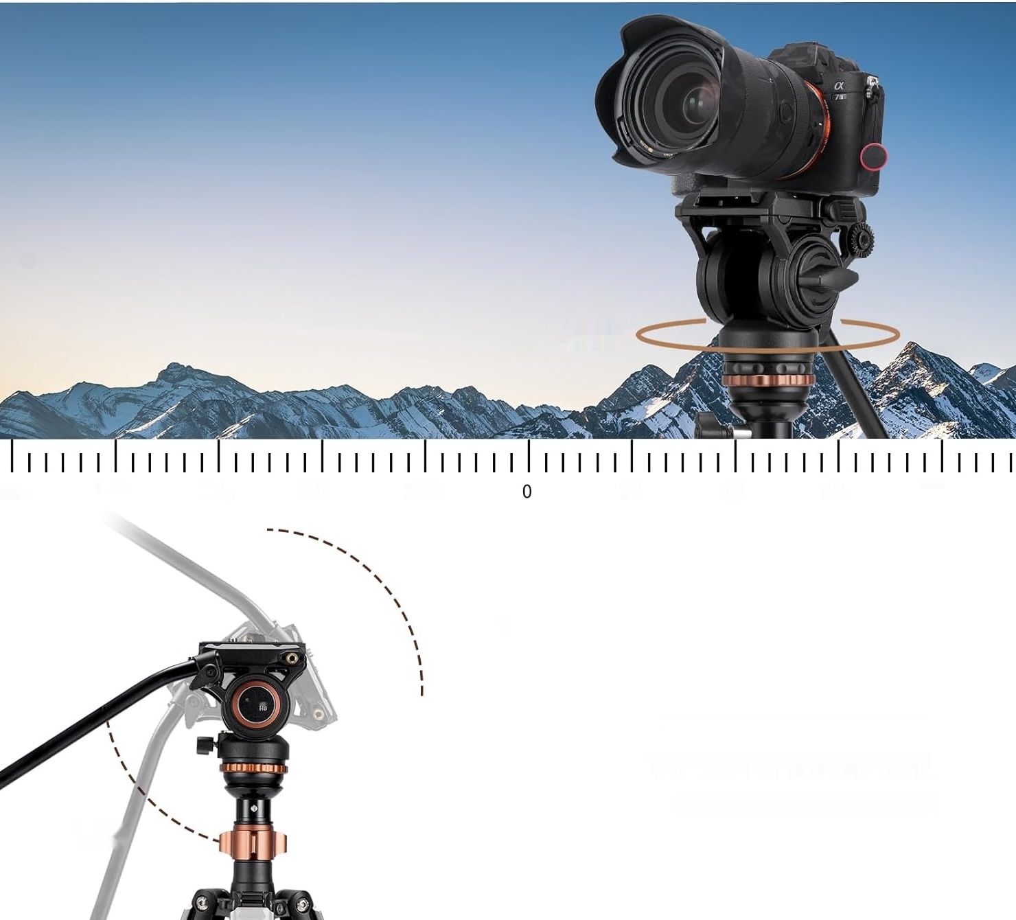 Cayer AF2451 67 calowy aluminiowy statyw z głowicą olejową i monopodem.