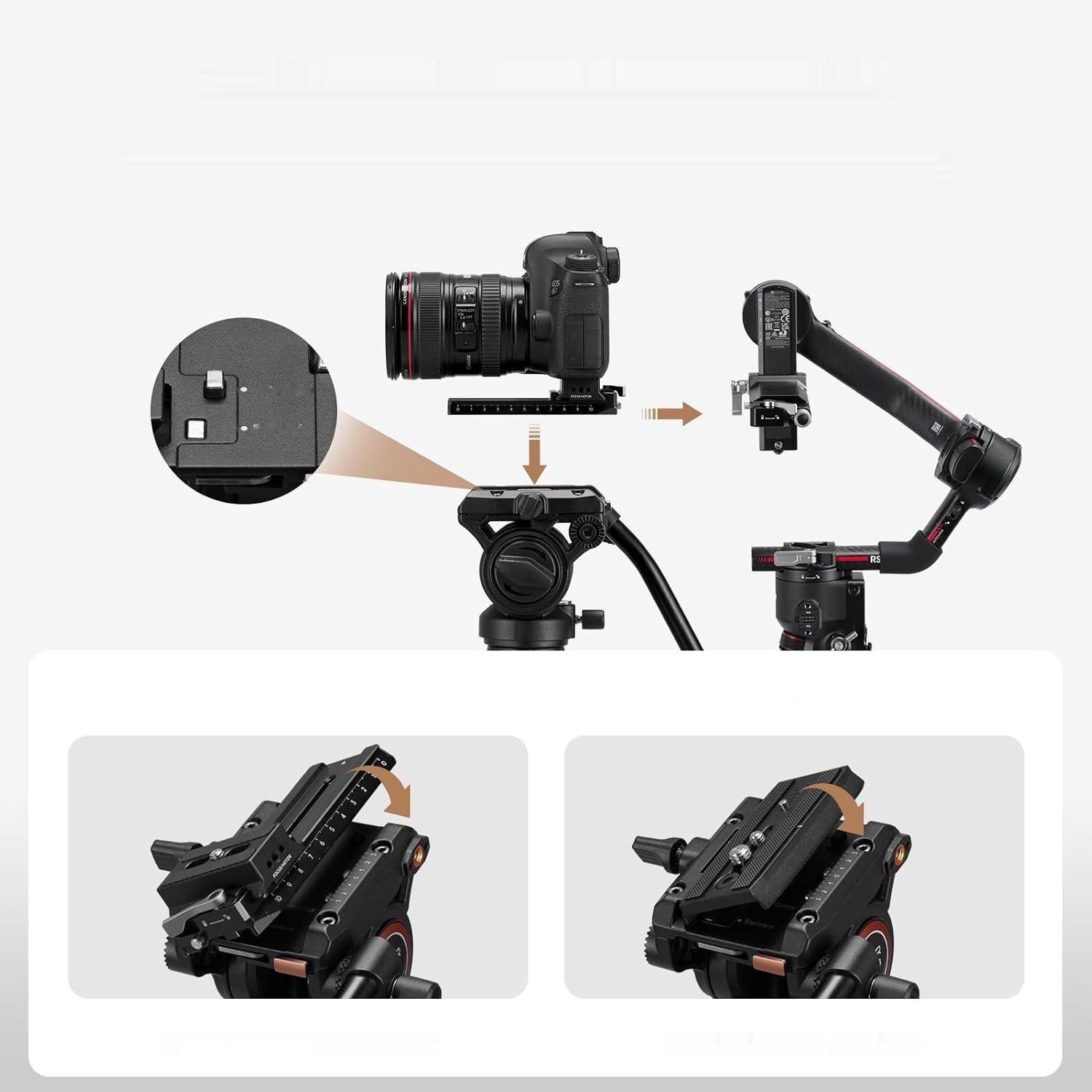 Cayer AF2451 67 calowy aluminiowy statyw z głowicą olejową i monopodem.