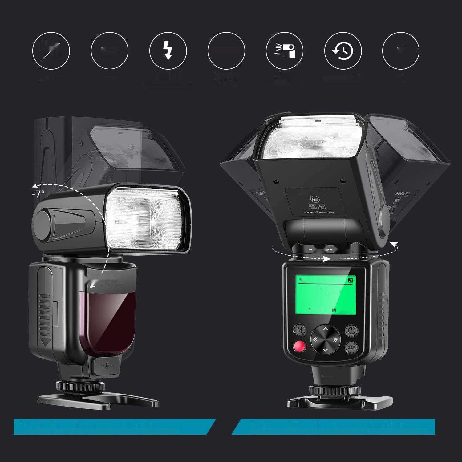 Neewer NW-670 TTL Flash Speedlite z wyświetlaczem LCD dla Canon DSLR