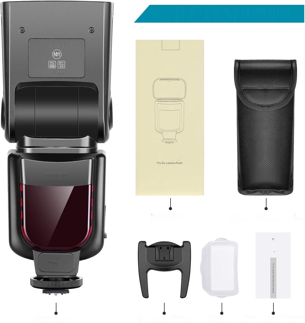 Neewer NW-670 TTL Flash Speedlite z wyświetlaczem LCD dla Canon DSLR