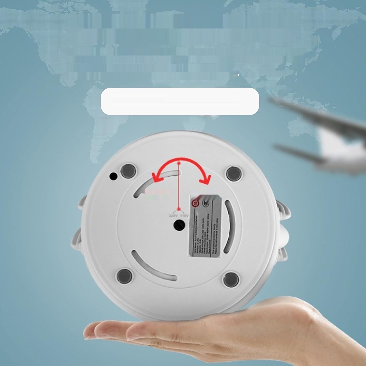 CEIEVER Przenośny Kuchenka Podróżna, Elektryczny Garnek Składany, 1 Litr