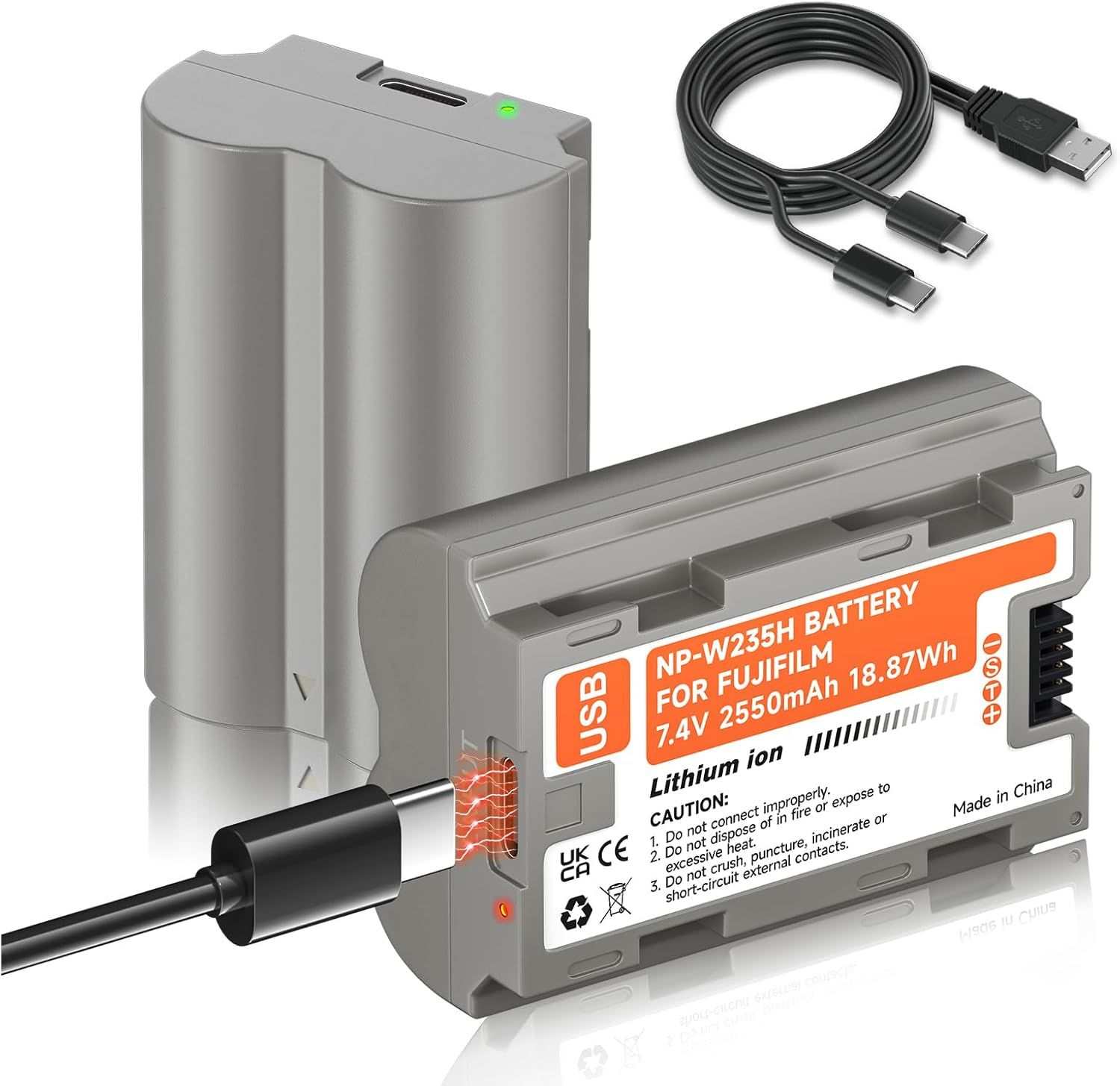 Mspalocell NP-W235 Bateria 2550mAh do Fujifilm X-T5 X-T4 X-S20