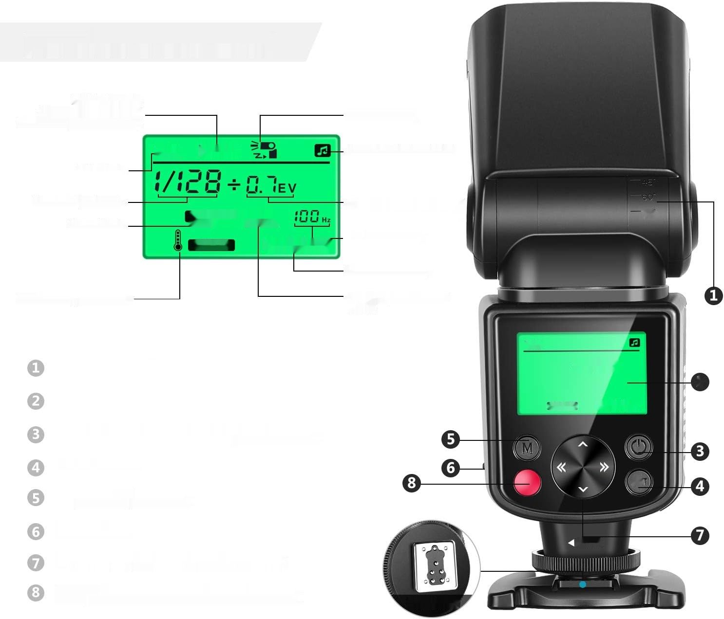 Neewer NW-670 TTL Flash Speedlite z wyświetlaczem LCD dla Canon DSLR