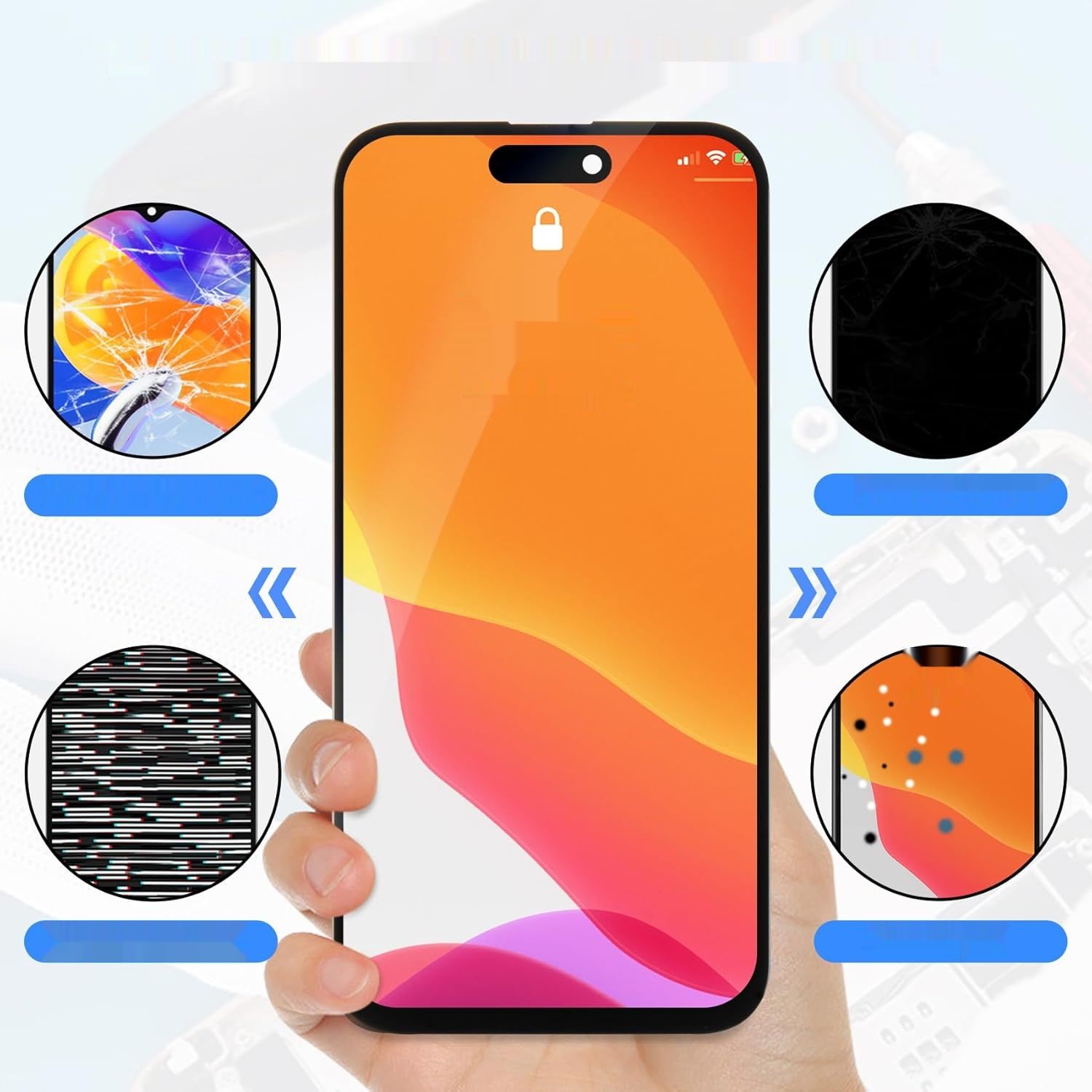 INCELL Wyświetlacz LCD do iPhone 15 Plus Ekran 6,7 cala Full HD