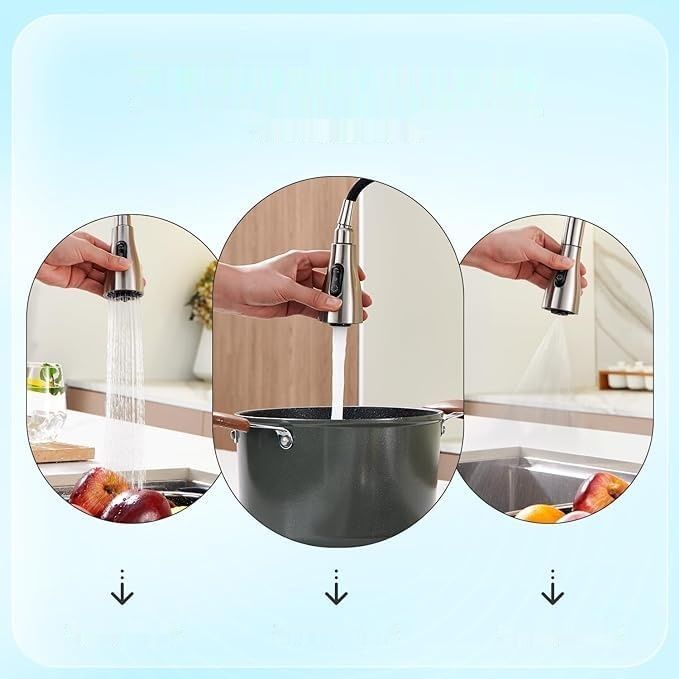 ubeegol Wydłużana bateria kuchenna z 3 funkcjami natrysku