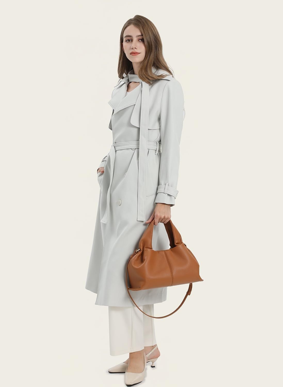 Oscaurt Torebka Damska PU Skórzana Torebka brązowy