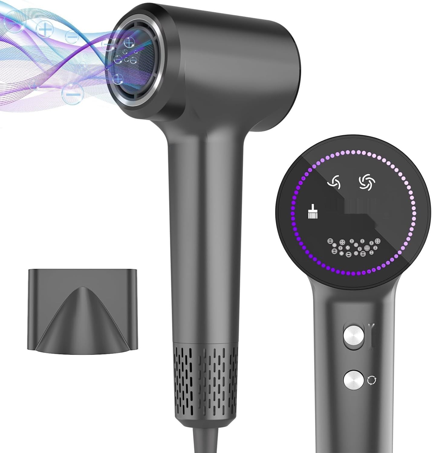 Profesjonalna Suszarka do Włosów z Plazmą 400 Milionów (Ciemnoszary)