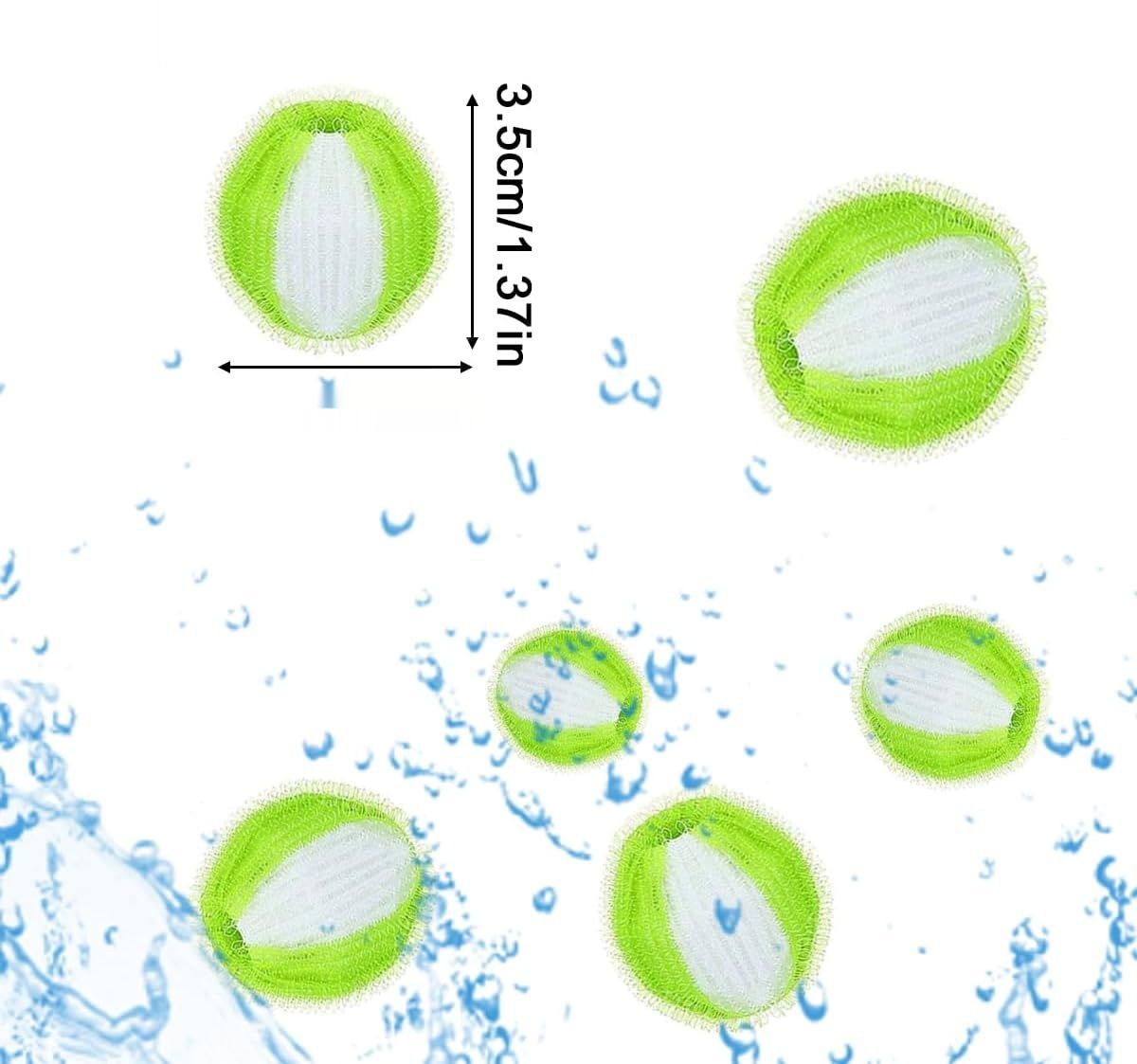 Wielokrotnego użytku kulki do zbierania kłaczków - Zielone (Zestaw 16 sztuk)