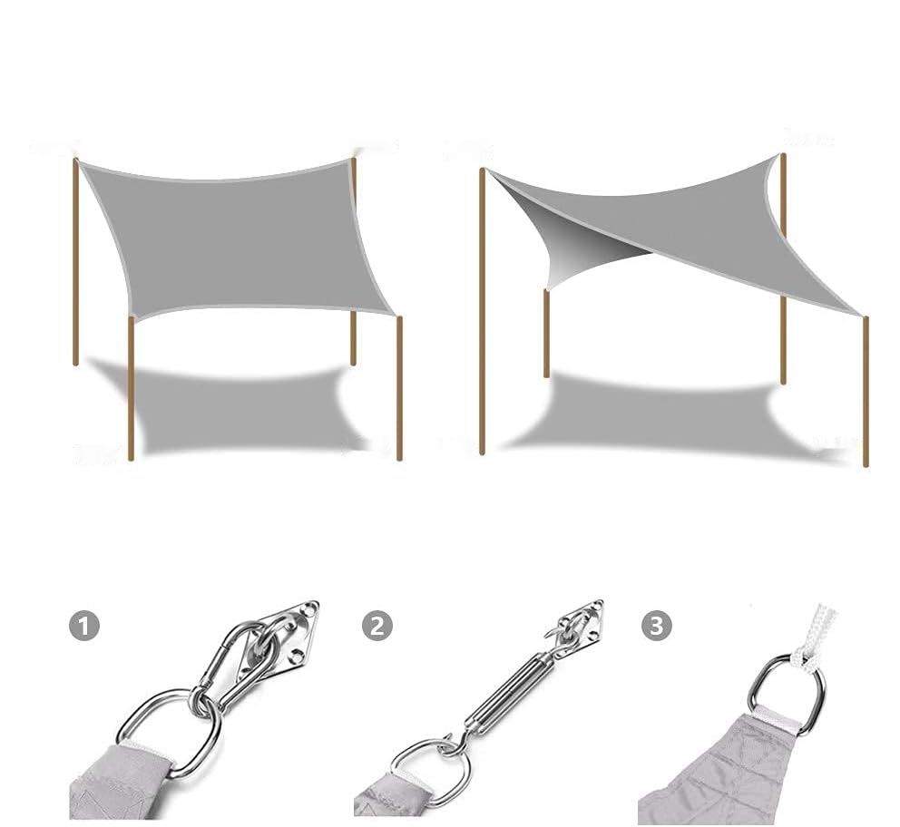 Zewnętrzna Markiza, Dripex 3 x 3 m Prostokątny Żagiel Cieniujący