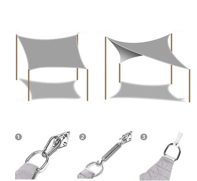 Zewnętrzna Markiza, Dripex 3 x 3 m Prostokątny Żagiel Cieniujący