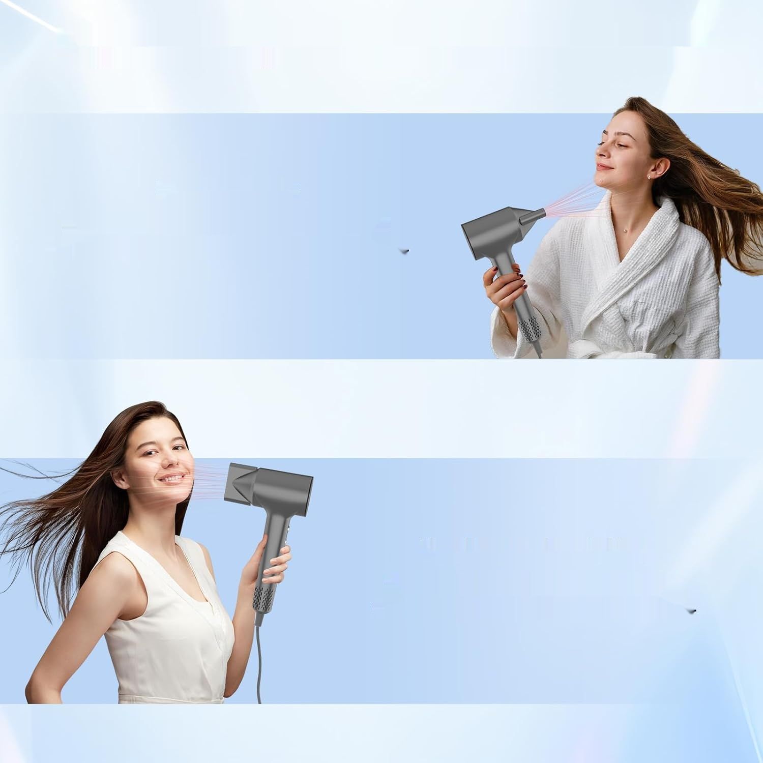 Profesjonalna Suszarka do Włosów z Plazmą 400 Milionów (Ciemnoszary)