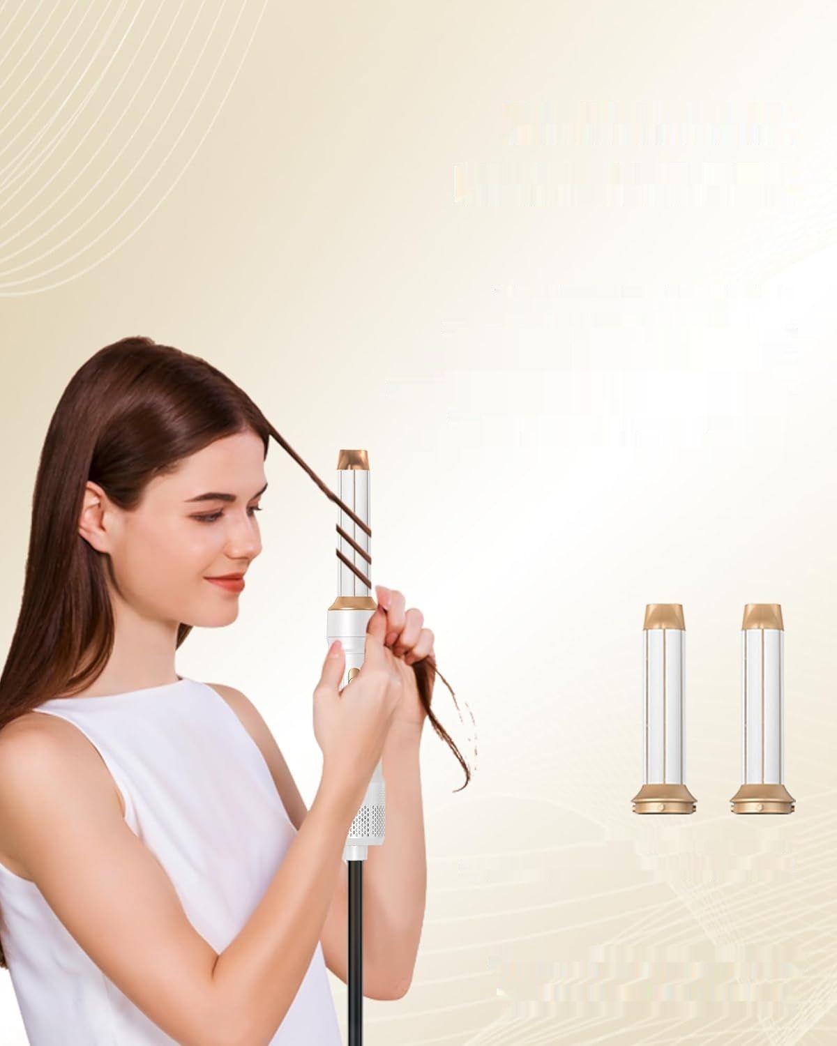 Suszarko-lokówka UKLISS 1000W Szczotka powietrzna (biała)