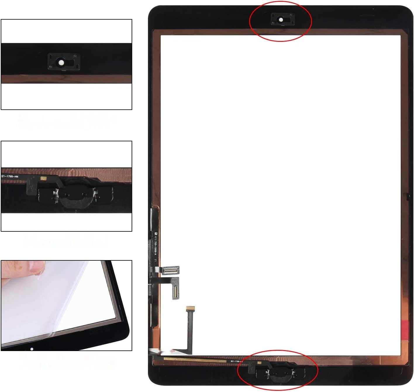 Zamienny Ekran Cyfrowy dla iPad 2017 iPad 5 Gen 9,7 cala A1822 A1823