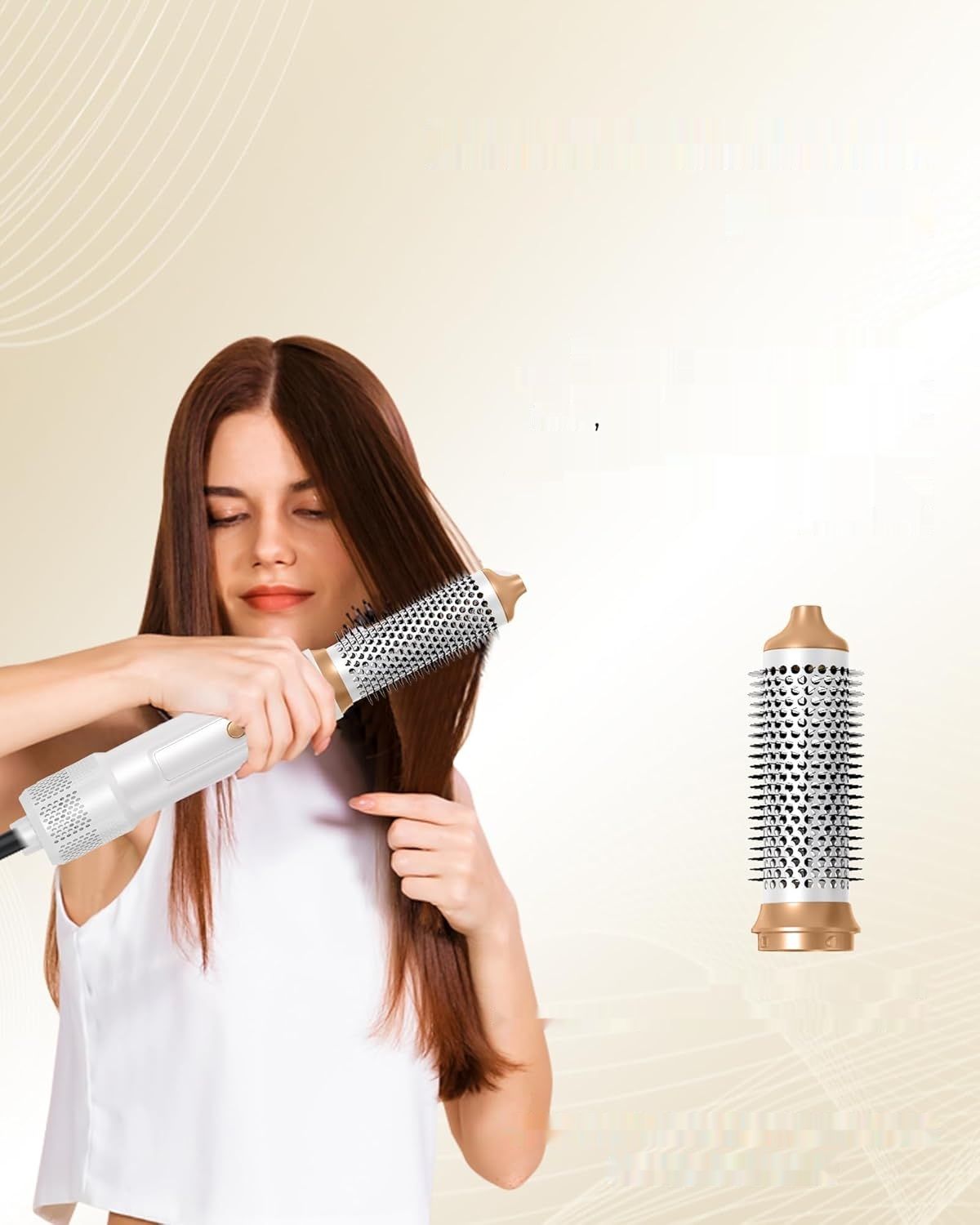 Suszarko-lokówka UKLISS 1000W Szczotka powietrzna (biała)