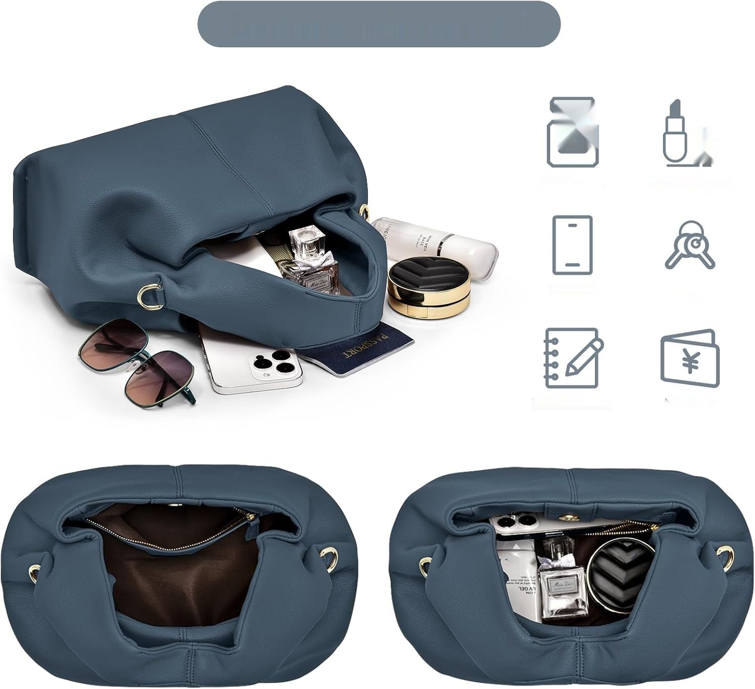 Oscaurt Chmara Chmurki Damska Mała Torebka PU Skórzana Torebka