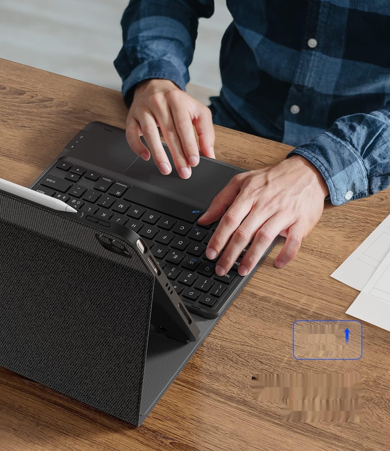 Earto iPad Air 11 Klawiatura, Klawiatura do iPad Pro 11 z touchpadem.