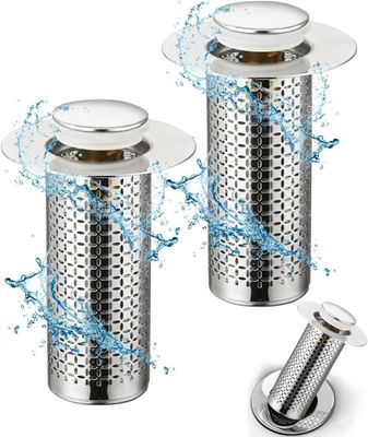 2 sztuki sitka do odpływu ze stali nierdzewnej, uniwersalne sitko pop-up