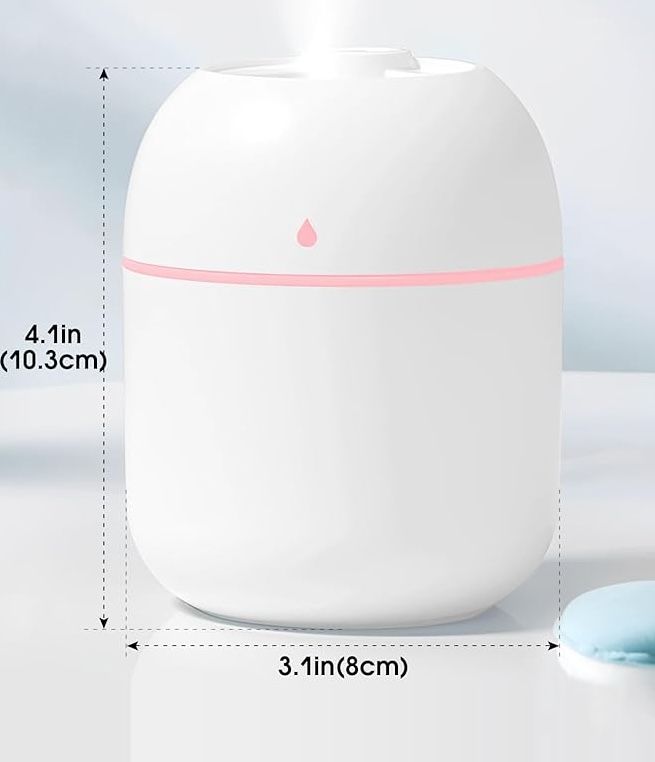 NIUAWASA Mini Nawilżacz - 220ml USB z Zimną Mgłą Dyfuzor