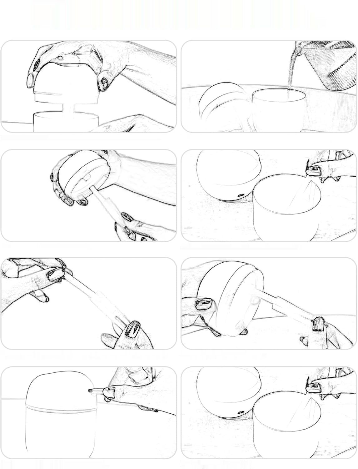 NIUAWASA Mini Nawilżacz - 220ml USB z Zimną Mgłą Dyfuzor